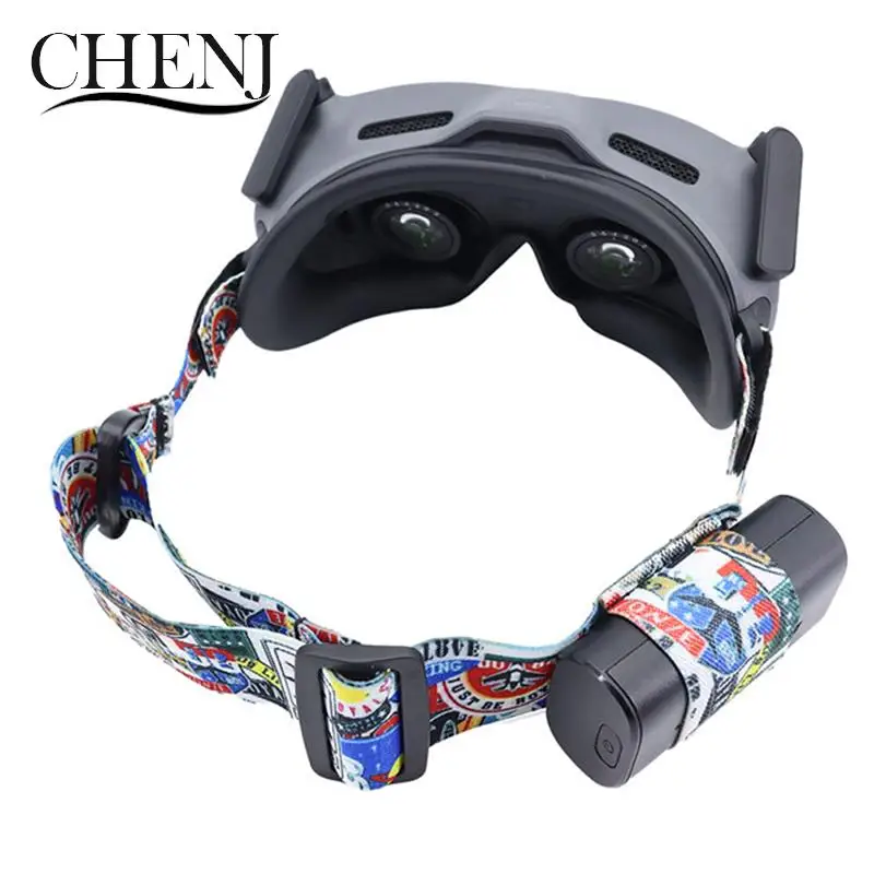 Bandeau de dessin animé pour DJI FPV Flight, lunettes vidéo V2 Graffiti Partners, remplacement de la sangle, bande de sauna, accessoires de