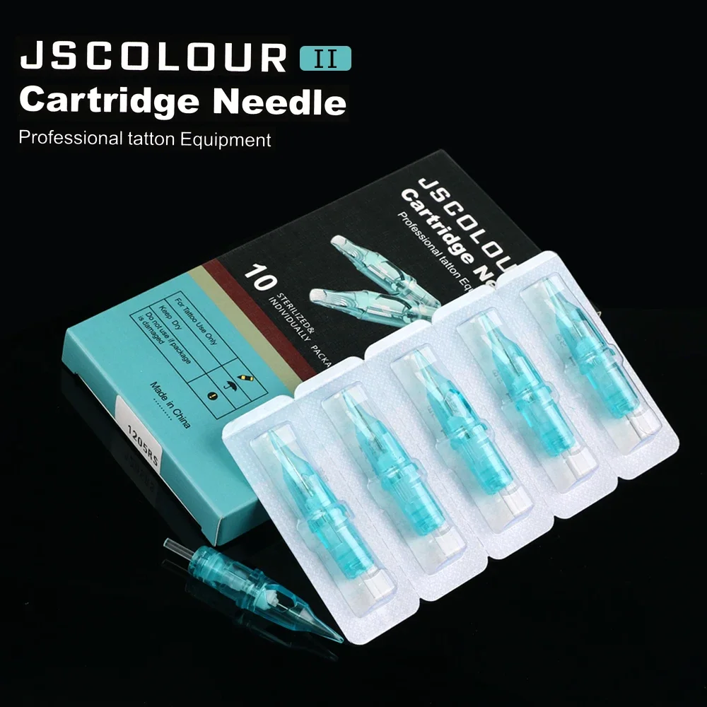 10Pcs Tattoo Cartridge Needles RS RL RM M1 Makeup Permanent Safety Cartridges Disposable Tattoo Needle For Tattoo Machine 0.35mm