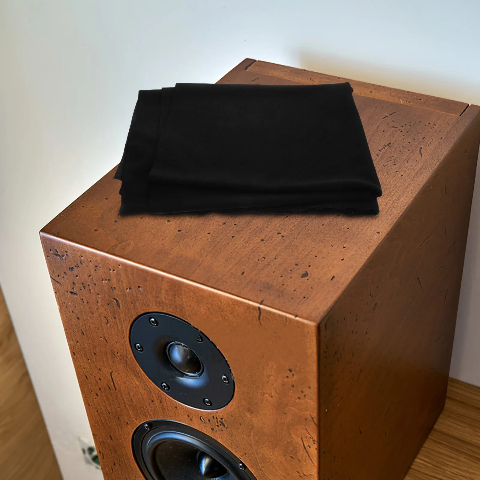 1.6Mx0.5M مكبر صوت شواء قماش أسود مرن مقاوم للغبار شبكة الصوت النسيج غطاء بديل مكبر الصوت العالمي-ستيريو صوتي #4