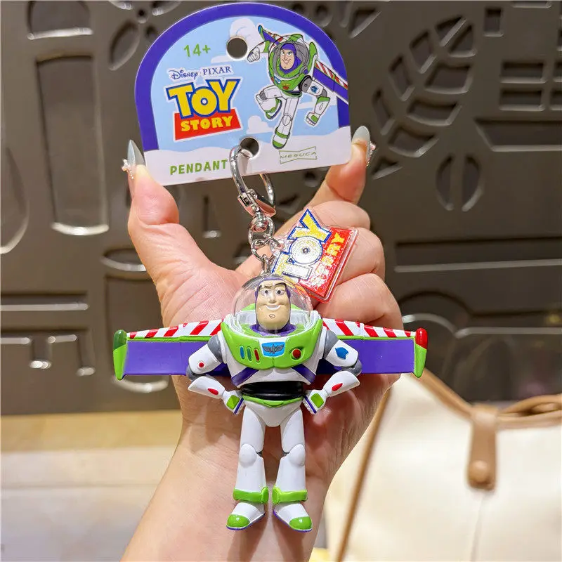 Pixar Toy Story Buzz Lightyear Woody Figur Schlüsselanhänger Taschenanhänger Taschencharme Paar-Geschenk für Rucksack-Dekoration Auf Lager – Detail 13