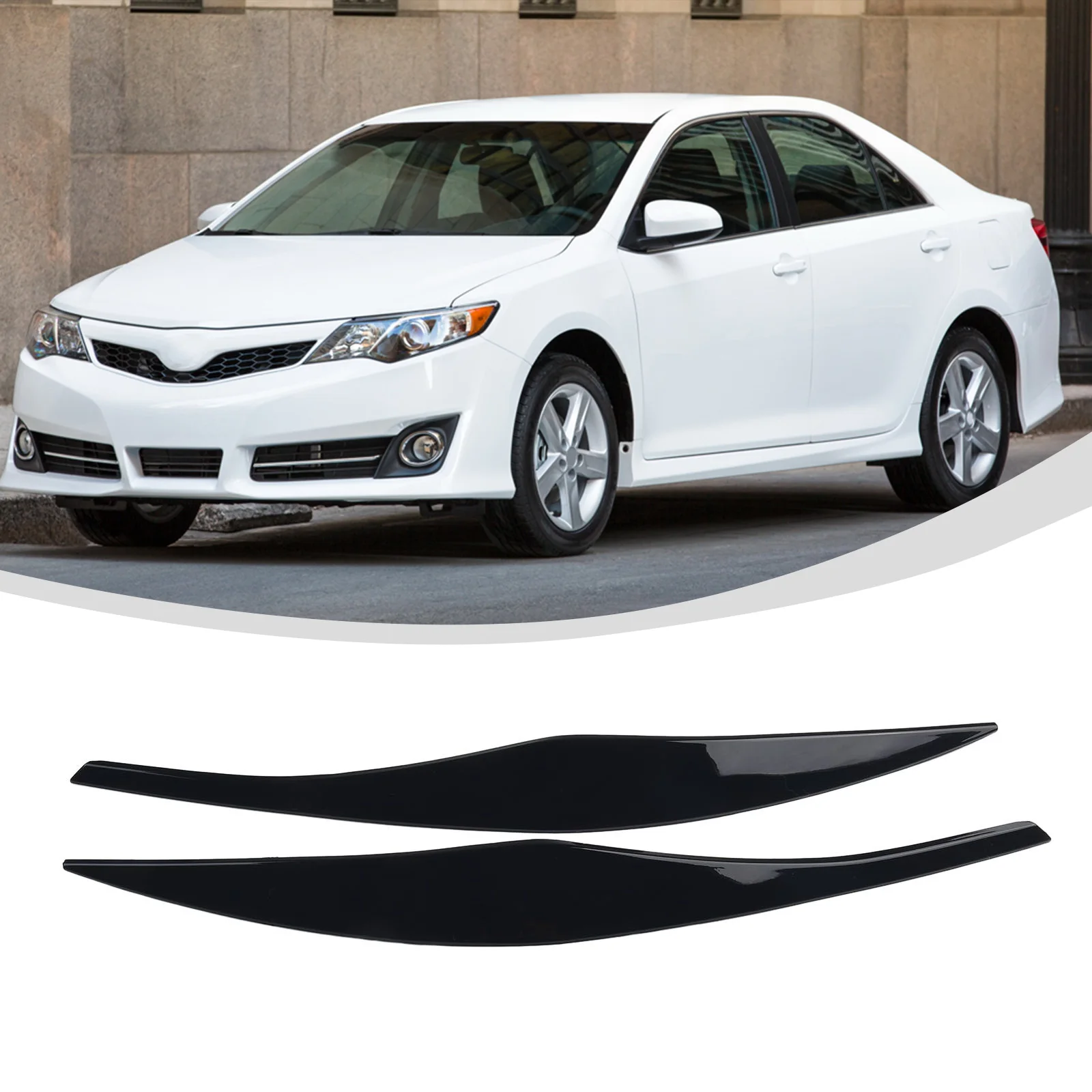 

Брови Автомобильные фары 2 шт. Черные автомобильные аксессуары Внешнее украшение автомобиля Прямая замена пластика для BMW 3 серии E90 E91