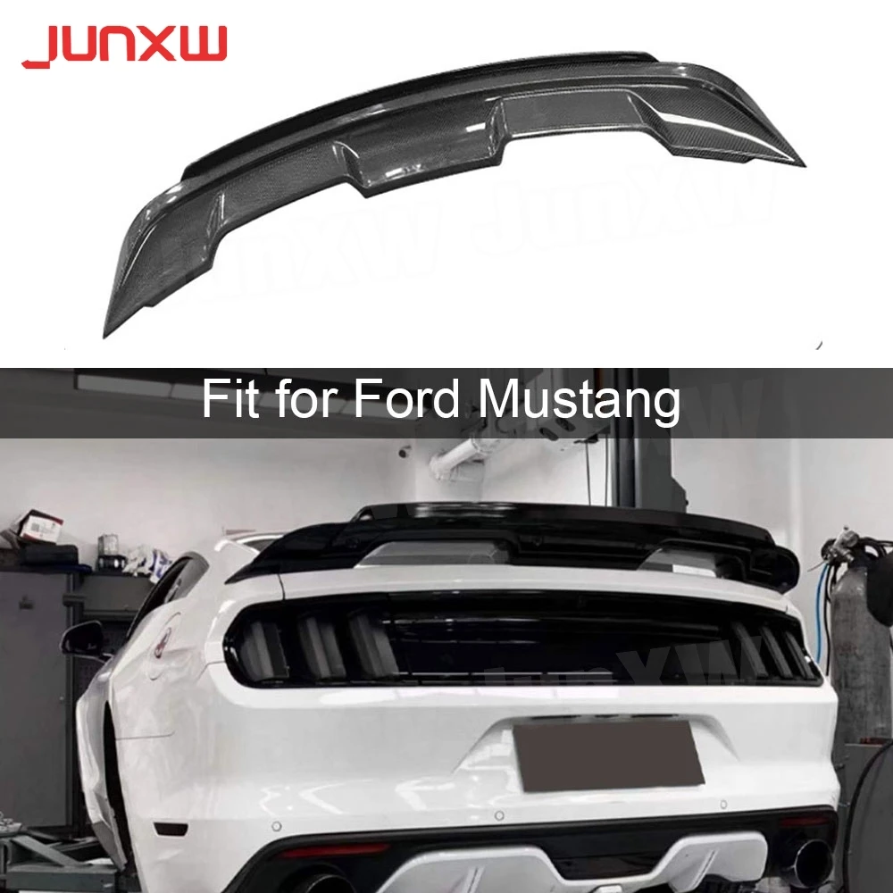 

Carbon Fiber FRP Car Rear Trunk Spoiler Boot Lip Wing for Ford Mustang GT500 2015-2023 Rear Spoiler Wings Car Styling