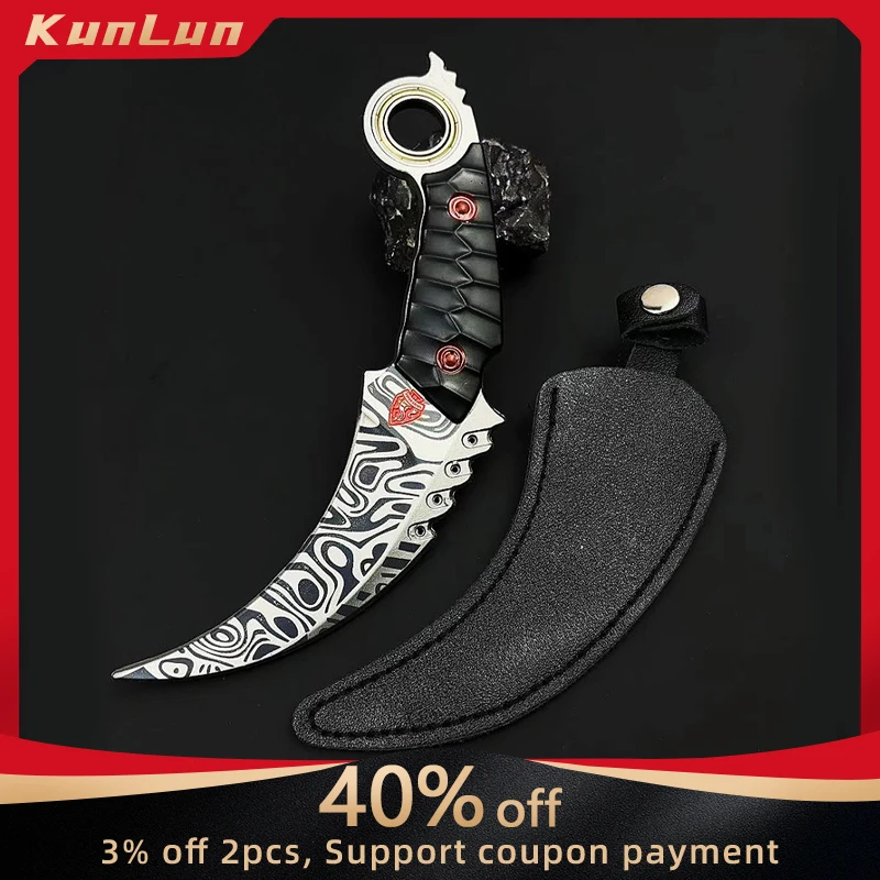

18 CM Arena Breakout Chinese Game Peripherals Full Metal Craft Claw Knife Weapon Model Collectible Desk Ornaments Boy Toy Gifts