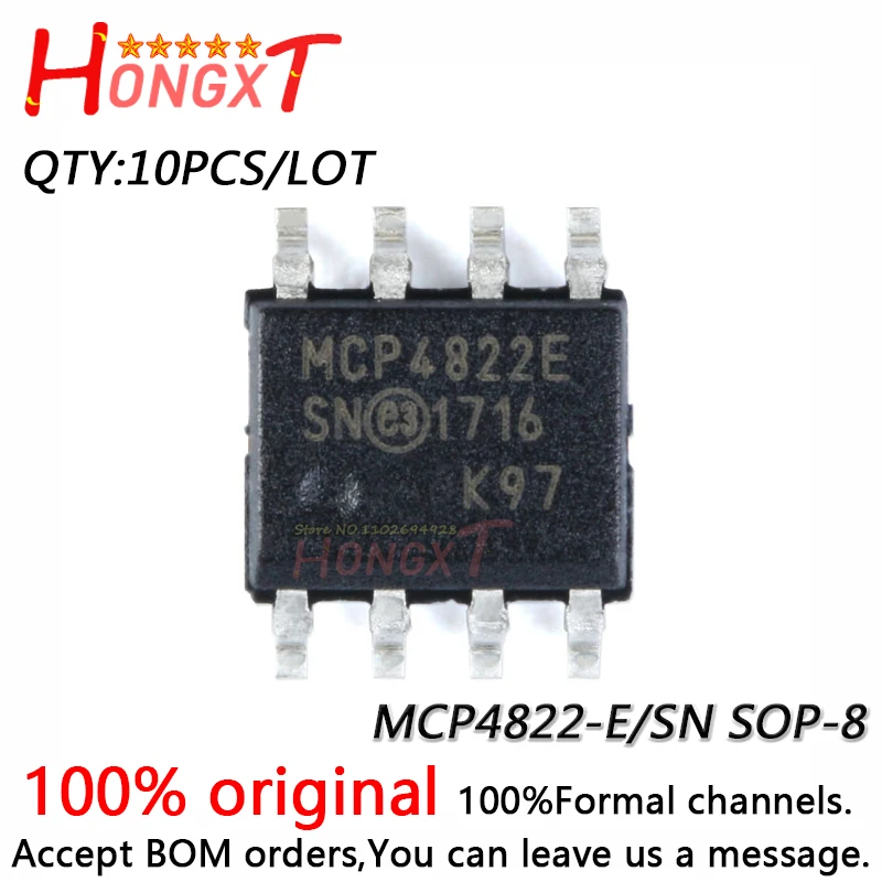 

10PCS 100% NEW MCP4822-E/SN SOP-8.Chipset