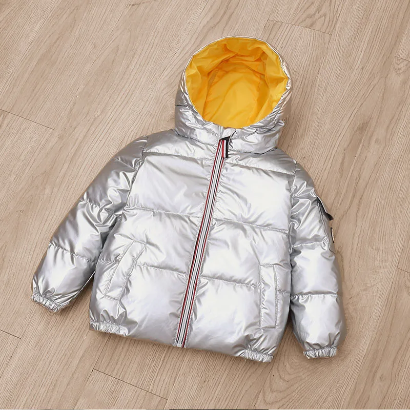 Winter Down jacket Thickened warm Hooded Weatherproof coat boys girls 2-10 years old 2023 new Korean version children\'s clothing