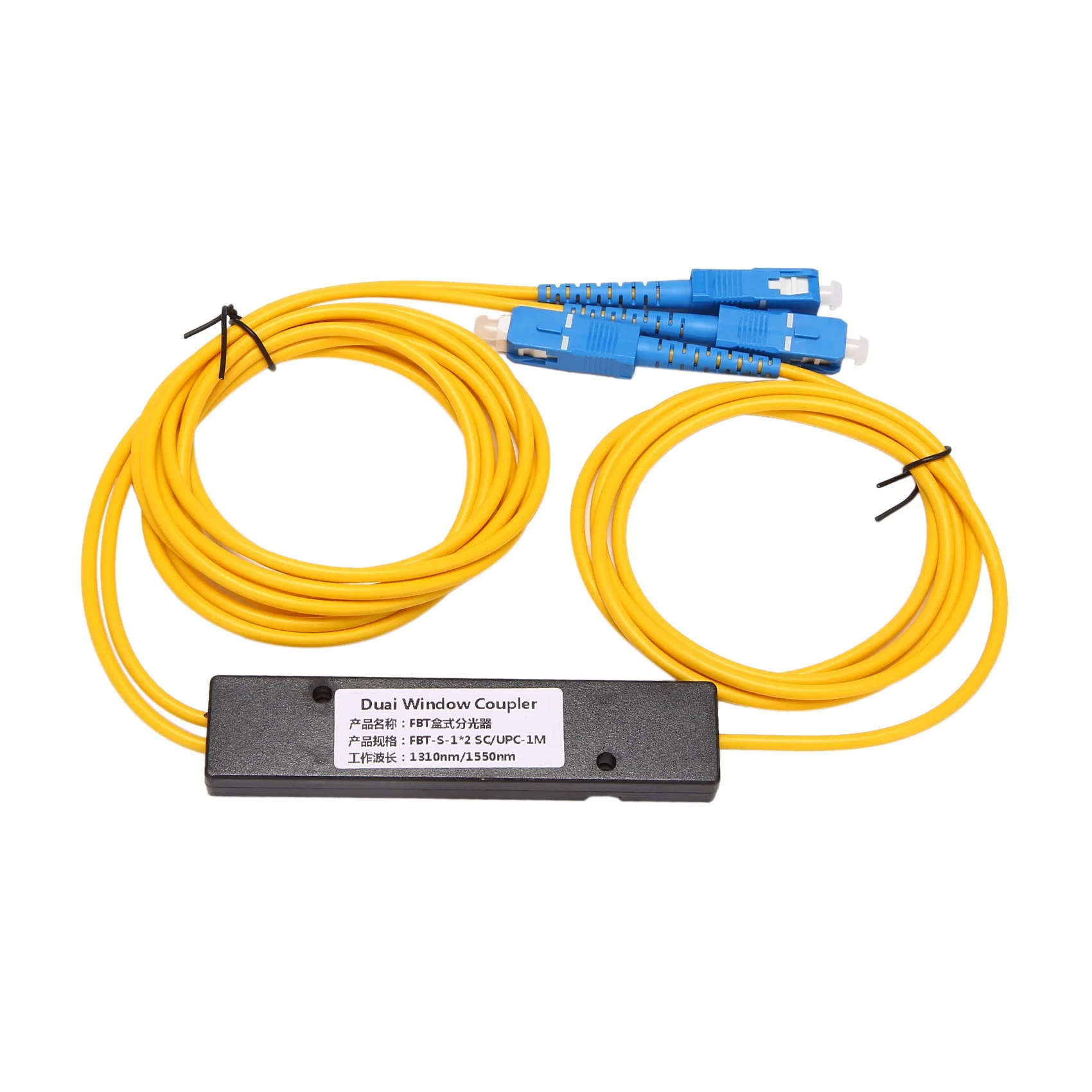 

ABQR Ftth SC UPC 1X2 Plc Singlemode Fiber Optical Splitter Fbt Optical Coupler