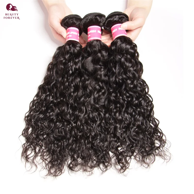 

Beautyforever 12A Water Wave Bundles Human Hair Brazilian Raw Virgin Human Hair Weave 3 / 4 Bundle Thick Top to End