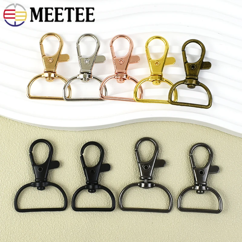 30/50/100Pcs 20mm/25mm Metal Buckles for Bag Strap Keychain Swivel Lobster Clasps Webbing Belt Buckle Snap Hook DIY Accessories