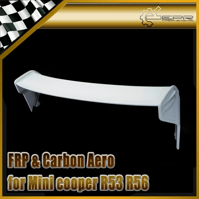 Car Accessories R56 FRP Fiber Glass Roof Spoiler Fiberglass JCW Wing Tuning Body Kit Part Fit For Mini Cooper Ver.2.11/2.12