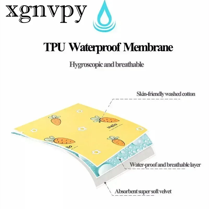 Xgnvpy-Couche-culotte en Polymère Proxy pour Bébé, Drap de Lit pour Nouveau-né, Imperméable, Portable, Jeu de Sol