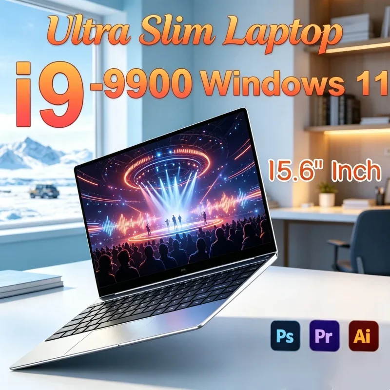 Business 15.6 Inch Laptop Intel Core I9-9900 Windows 11 32GB DDR4 M.2 2TB SSD Ultrabook Computer