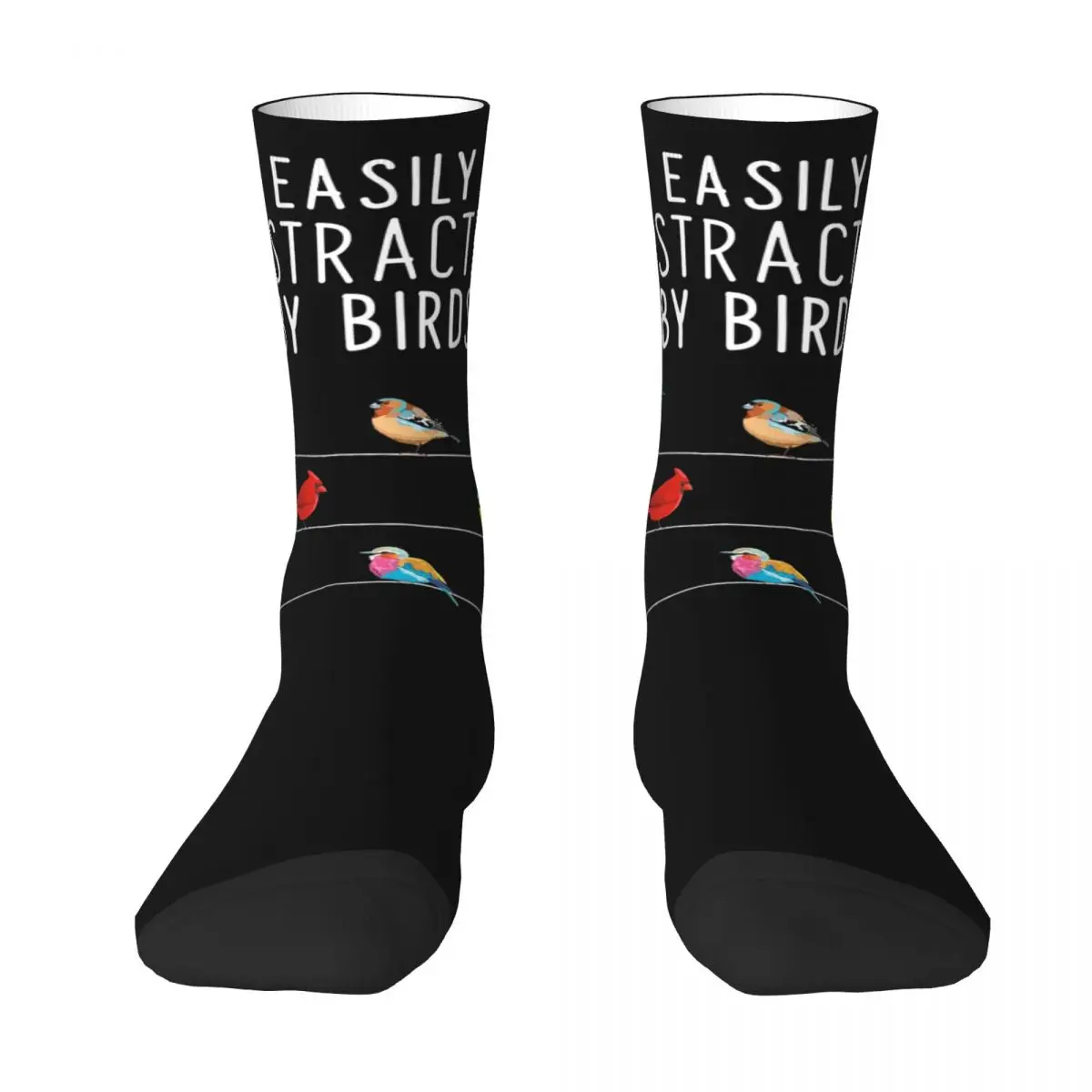 

Easily Distracted By Birds, Birthday Gift For Bird Lovers, Birdwatcher And Ornithologist Socks Stockings All Season Long Socks