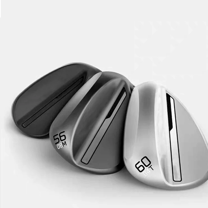 Silber/Schwarz 3-teiliges SM 10 Golfschläger-Set Wedges von 52/56/60 mit Stahlschäften und Griffen, inklusive Schlägerhauben
