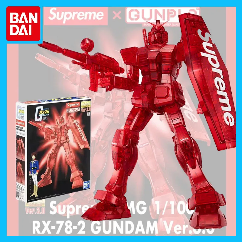 

Bandai Genuine Supreme Gunpla MG 1/100 RX-78-2 Gundam Ver.3.0 Assemble Toy for Boys Kids Gift Collectible Model