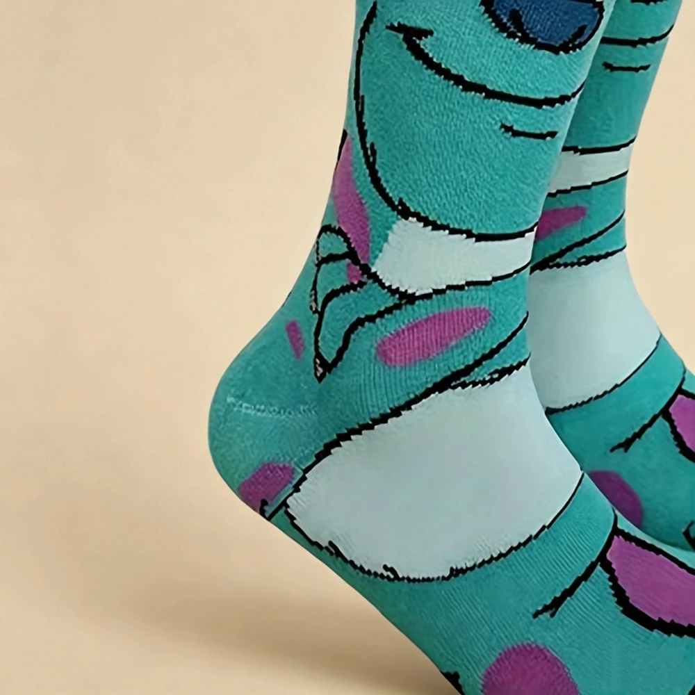 2 Paar Unisex Cartoon-Sportsocken mit neuartigen und interessanten Anime-Drucken, Teenager-Rollenspiel-Hip-Hop-Street-Geschenksocken – Detail 6