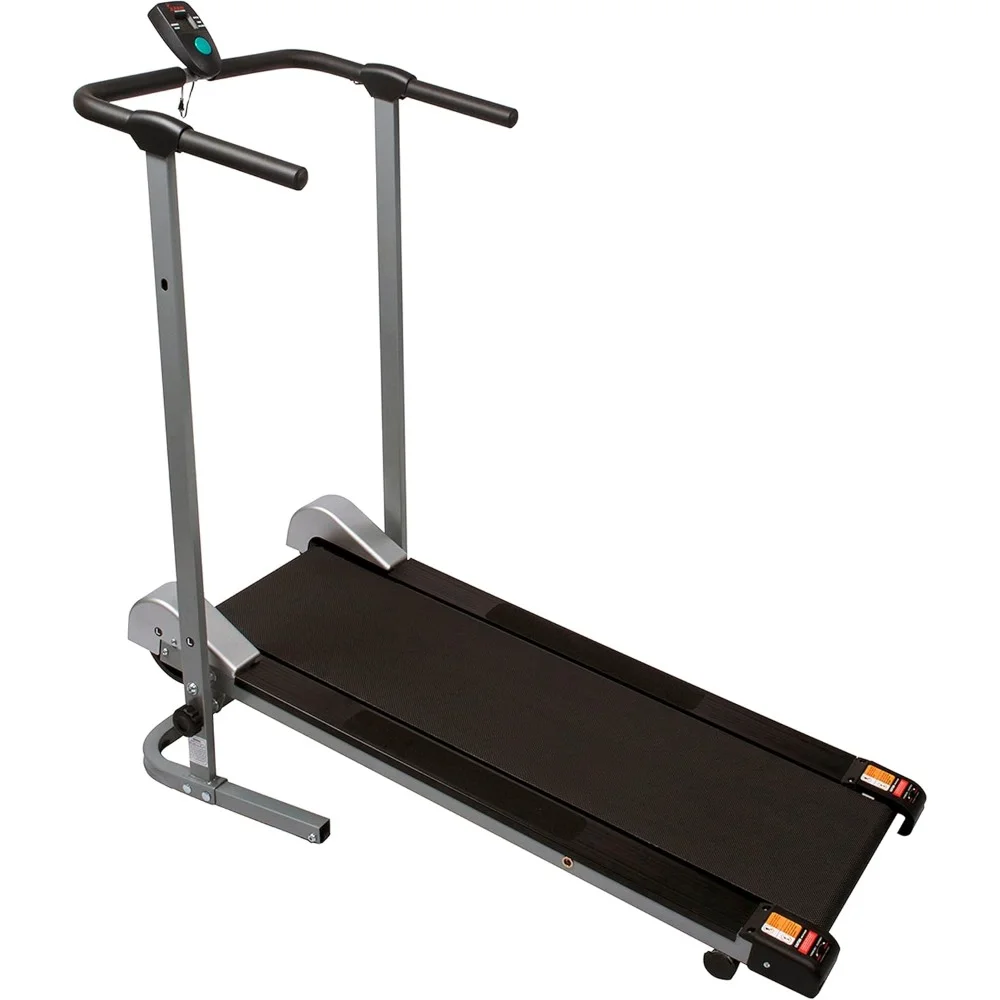 Foldable Treadmill,Durable Non-Electric Incline Exercise, Walking Tread Pad, Non-Slip Handlebars with Digital Monitor