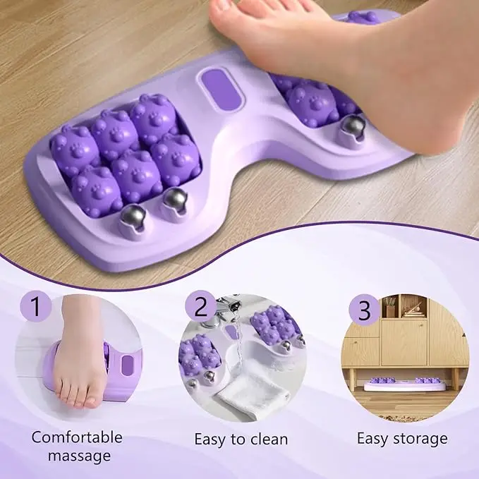 Portable Double Foot Massage Roller, Plantar Fasciitis Relief, Double Acupoint Massage Therapy, Used to Relieve Stress and Improve - view 4