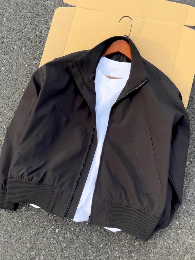 

Cleanfit Bla Pilot Jaet Men's ort Sle Stand Collar Autumn Outerwear American Tee-Proof Baseball orm