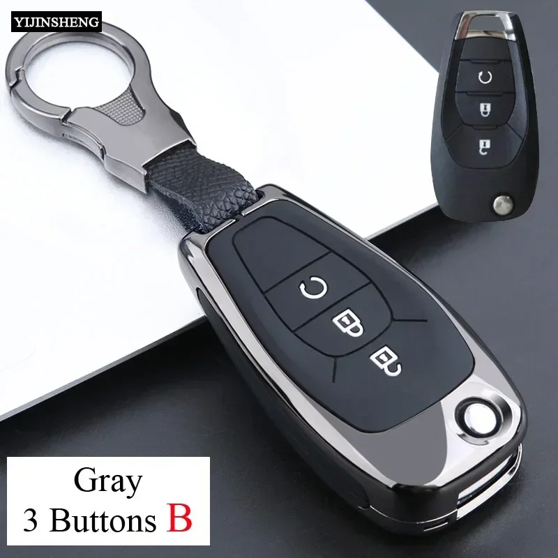 Zinc Alloy+Silicone Full Cover Car Key Case for Chevrolet Cruze Cross Cobalt Captiva Spark Sonic Aveo Tracker Onix RS Malibu