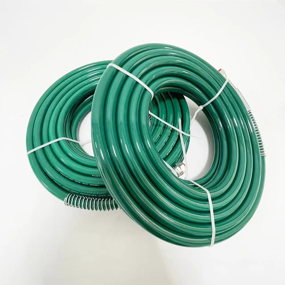 Upgraded Thickened Woven Fiber Layer High pressure hose 1/4'' 0.5~40M BSP 7250Psi Airless Hose sprayer Airless Paint Hose