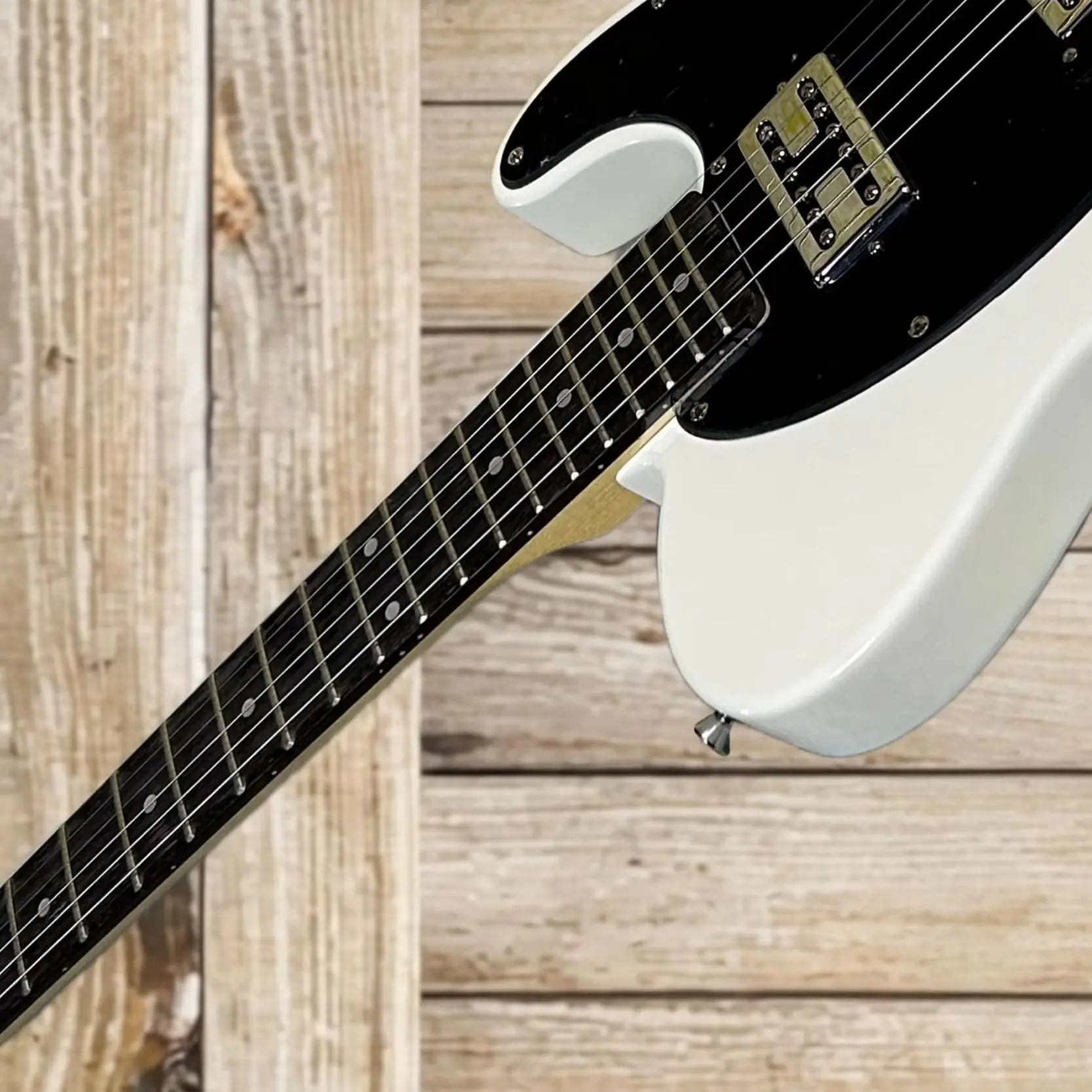 Hot Sale Electric Guitars 21 Frets White Color Mahogany Body Rosewood Fretboard view 3