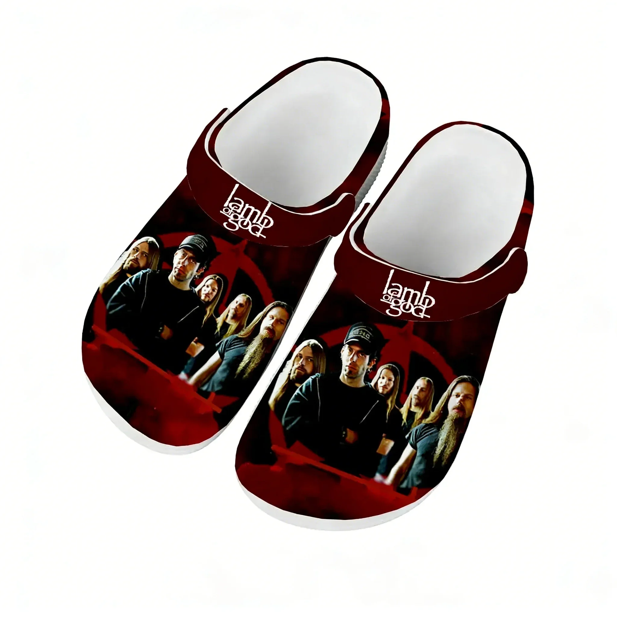 

Lamb of God Water Shoes Mens Womens Non-slip Fashion Home Garden Clogs Customizd Sandals Beach Breathable Hole Slippers