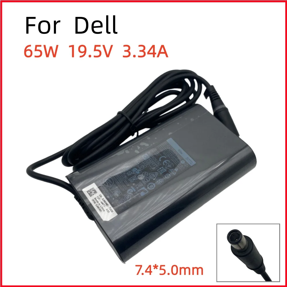 Adaptador de carregador para laptop, 19.5v, 3.34a, 65w, para dell latitude e6420 e6430 e6430s e6430u e6440 e6500 e6510 e6520 e6530 e6540