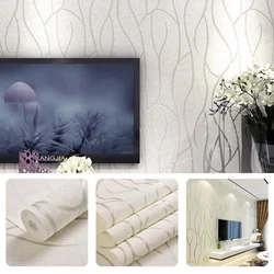 3D TV Background Wall Sticker Wallpaper 53cm Room Decoration Modern European Style Wallpapers Home Decor Non-woven Curved Stripe