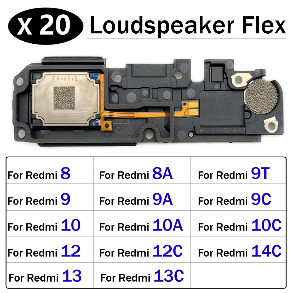 

20 шт., громкоговоритель для Xiaomi Redmi 8 8A 9 9A 9C 9T 10 10A 10C 12 12C 13 13C 14C громкий динамик зуммер звонок запасная часть