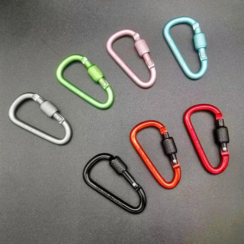 Outdoor Carabiner Climbing Travel Kit Camping Equipment Aluminum Alloy Survival Gear Outdoor Carabiner Camp Mountaineering Hook