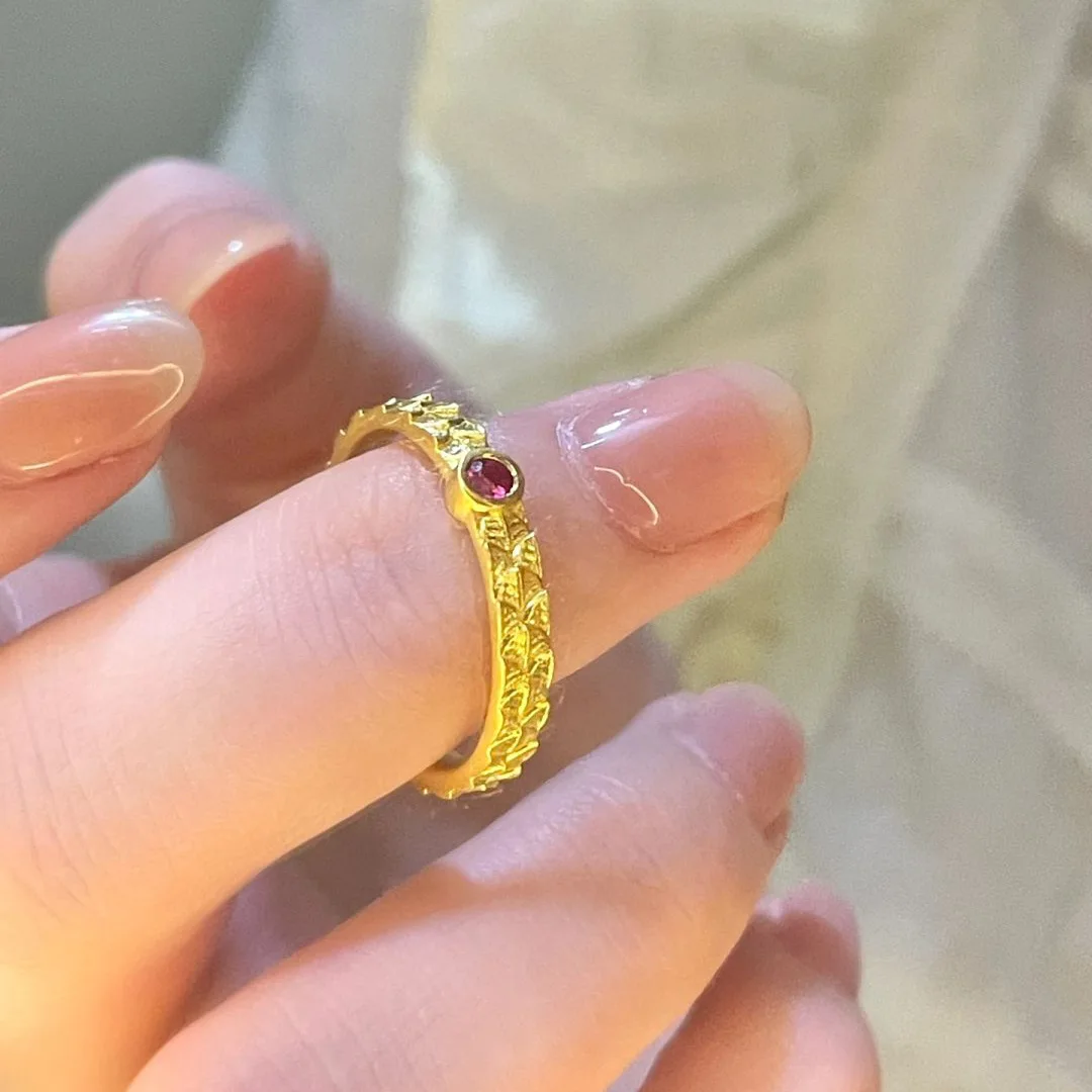 

Креативное модное кольцо с красными круглыми бриллиантами, регулируемое легкое кольцо, роскошный дизайн, высококачественные кольца в стиле ретро для женщин, вечерние ювелирные изделия, подарок