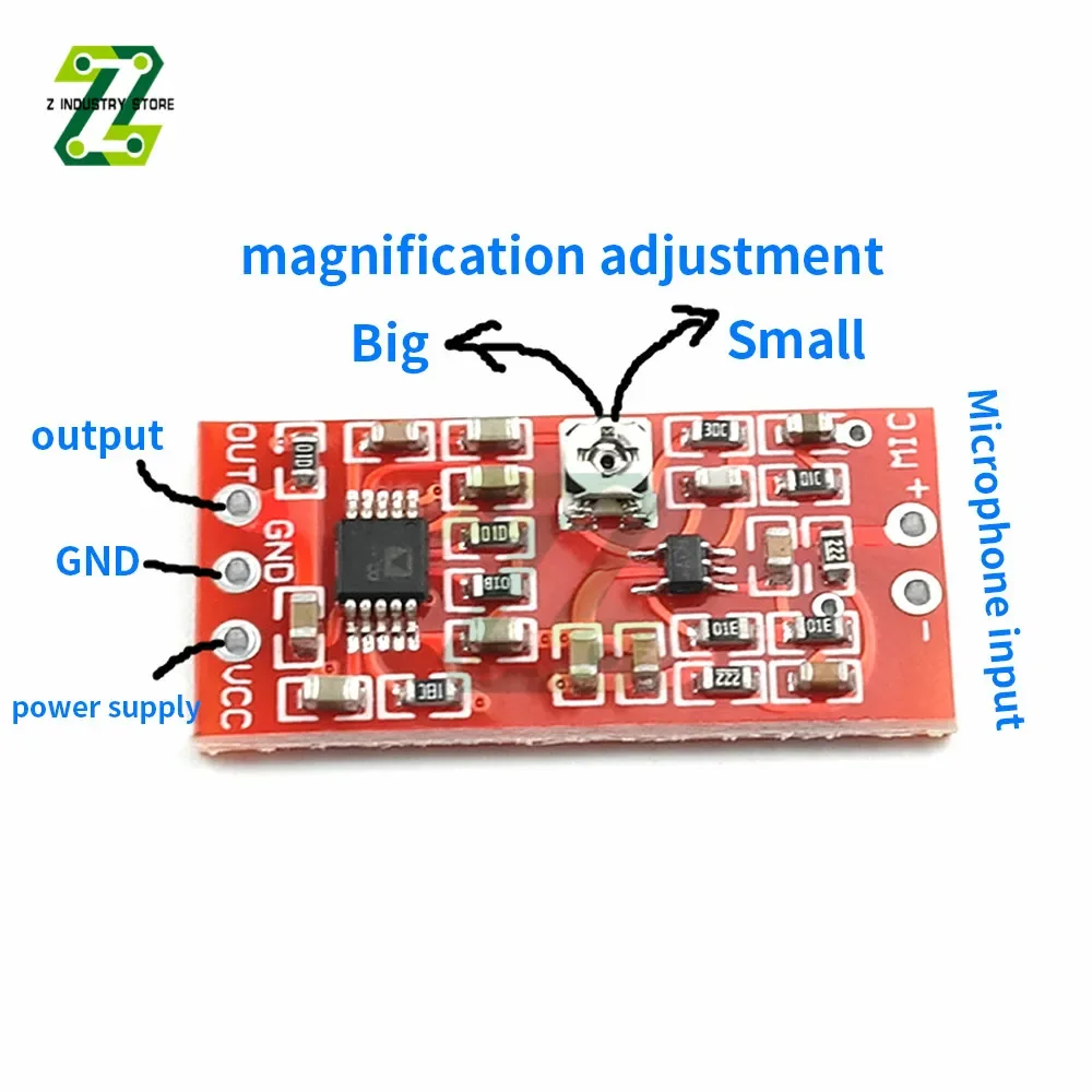 DC3 ~ 5V MAX4466 Electret ميكروفون وحدة مكبر للصوت إشارة الصوت مجلس مكبر للصوت مع SSM2167 ضاغط صوت