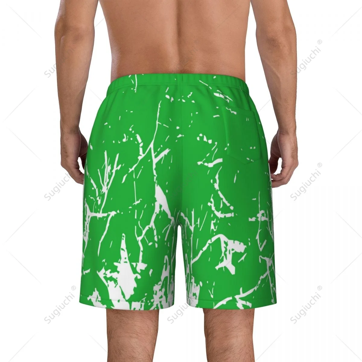 Homens Uzumaki Flag Grain Beach Pants, Shorts de prancheta, Surf, Futebol, Ciclismo Swimwear, Corrida, Poliéster, Meninos