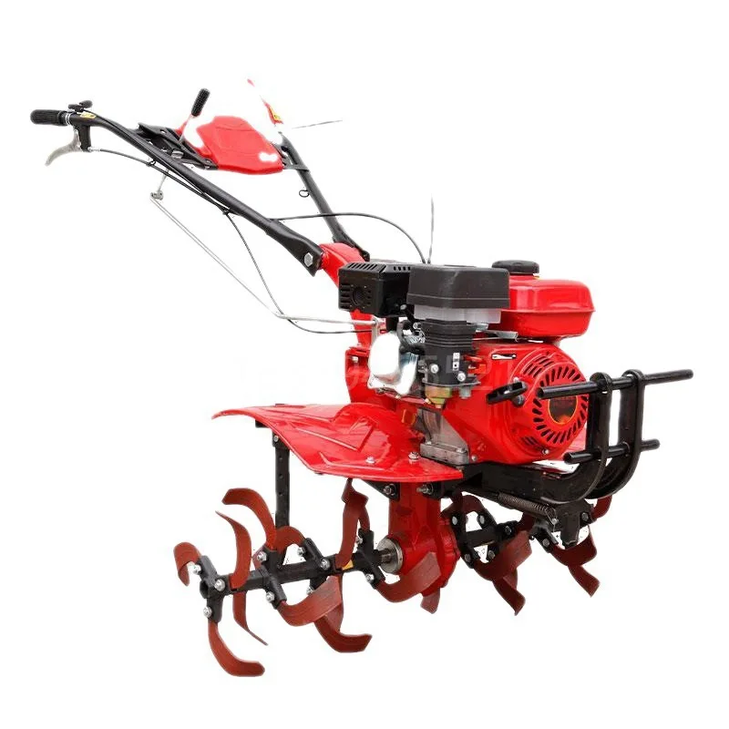 small paddy field agricultural rotary tiller, diesel and gasoline plowing, plowing and playing fields for household use