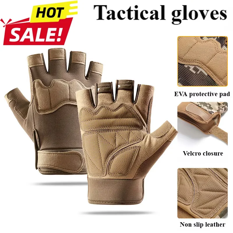 Tactical Gloves for Men And Women Half Finger Outdoor Mountaineering And Cycling Wear-resistant Breathable Riding Non-slip Glove
