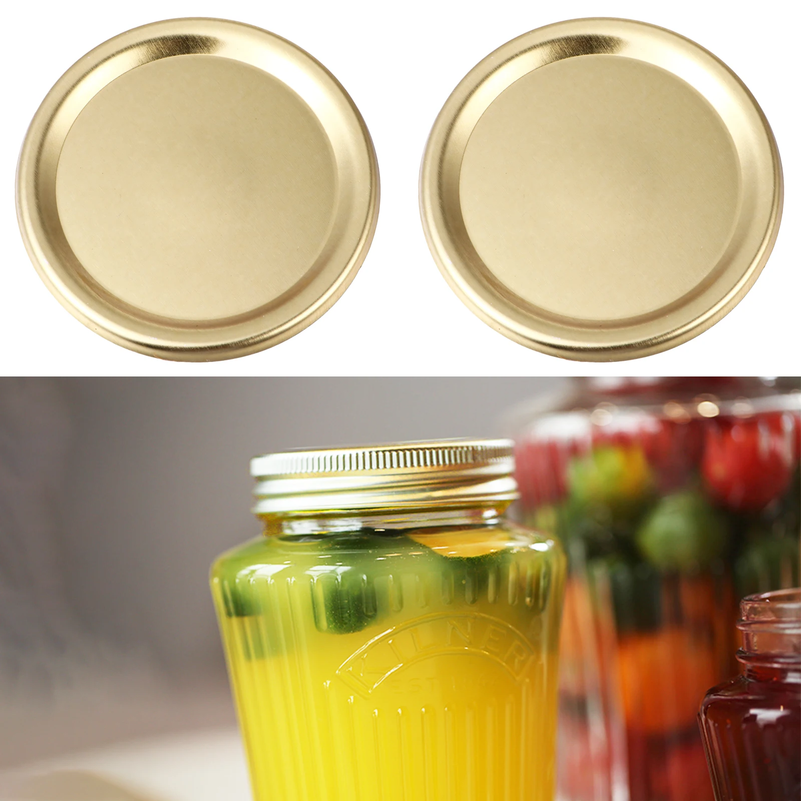

Tinplate Cover Bottle Caps Einmachdeckel Metall Split Wide Mouth Mason Jar Lids