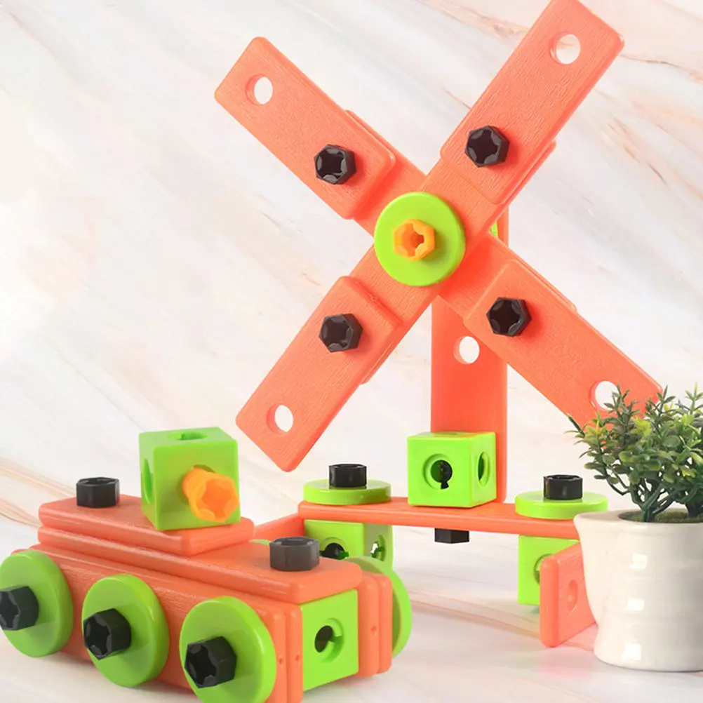 

1Set Kids DIY Assembly Tools Set Pliers Wooden Blocks Claw Screwdriver Creative Modeling Educational Plaything