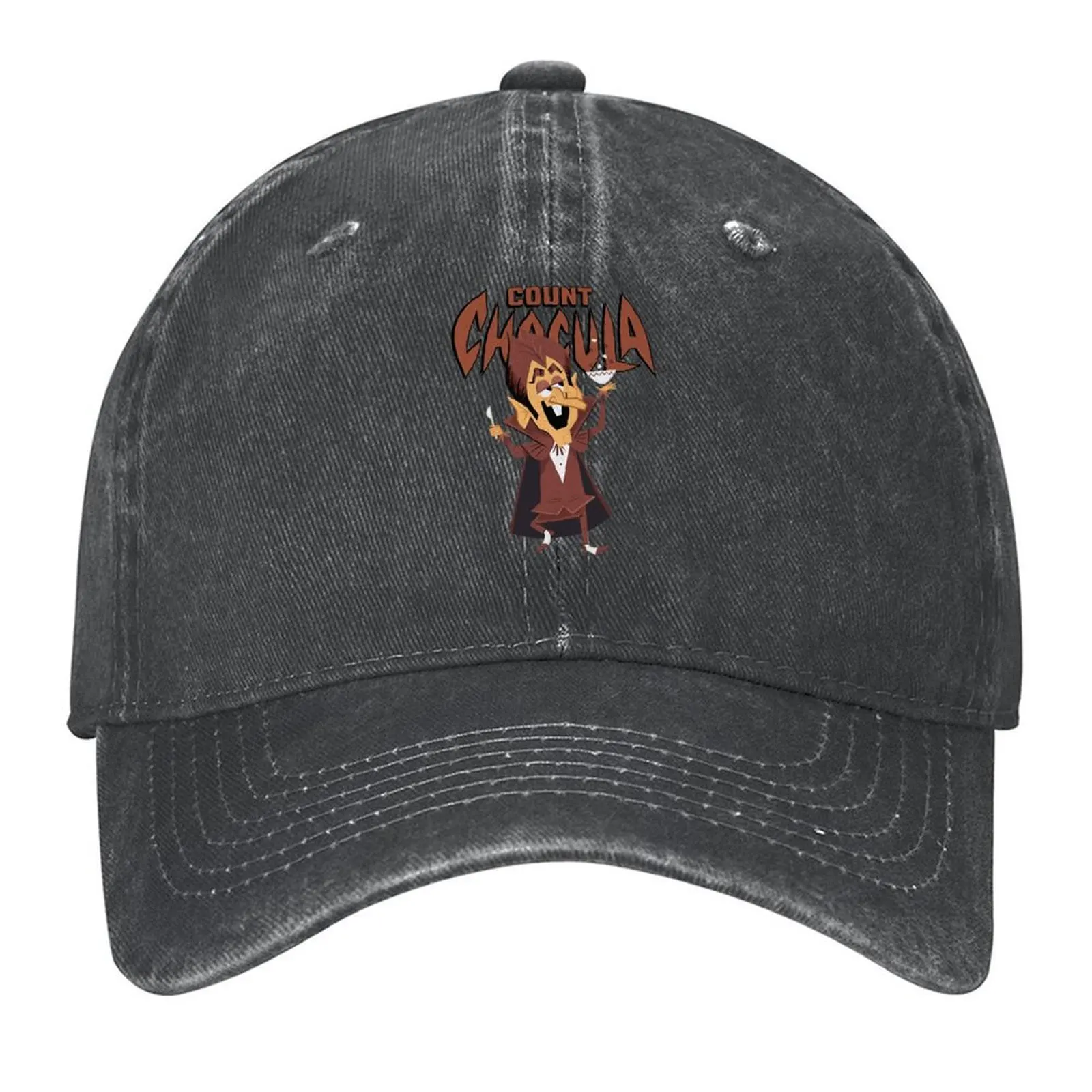 

Classic 70s Count Chocula Monster Cereal Mascot and Logotype Sticker Baseball Cap Visor hats on offer Hood Girl'S Hats Men's