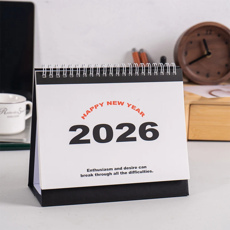 2026 Simple Calendar Book Monthly Daily Planner Scheduler Time Management Desktop Decoration For Home Office Standing Use