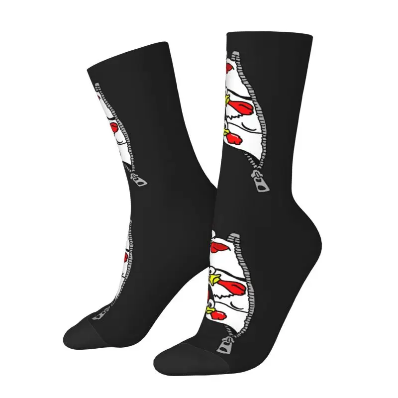 Custom Fashion Chicken Trio Cartoon Chickens Socks Men Women Warm 3D Printing Football Sports Socks