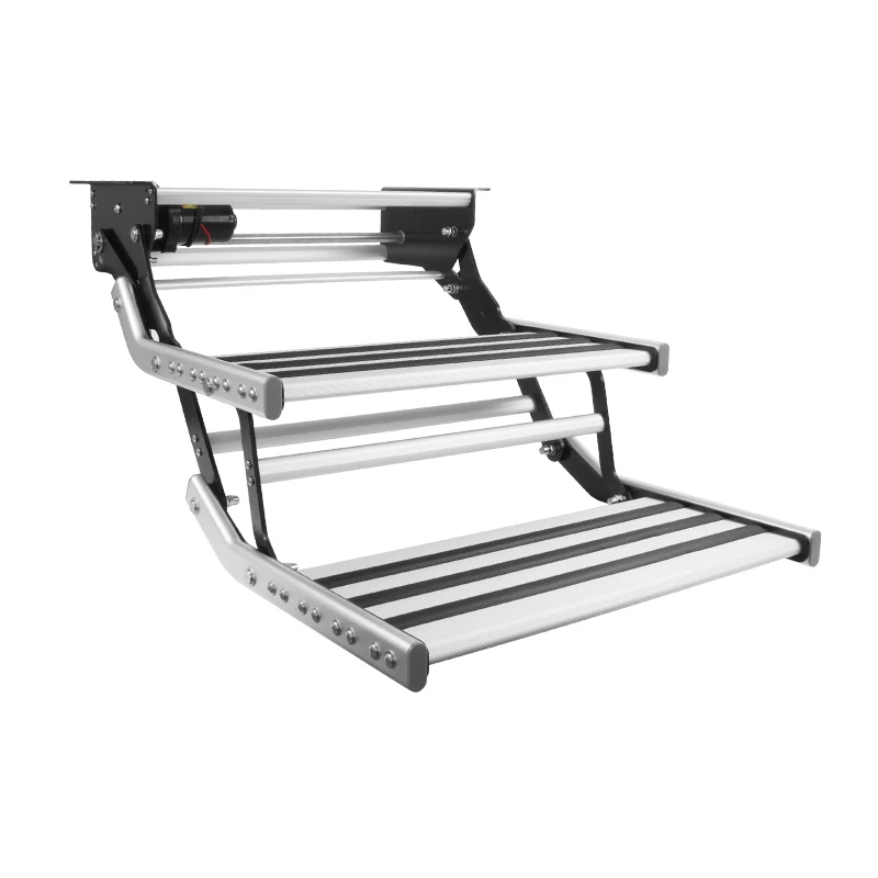 TYTXRV RV Camper Step Folding Electric Retractable Single/Double Stairs with Load 200kg for RV Van Motorhome Travel Trailer