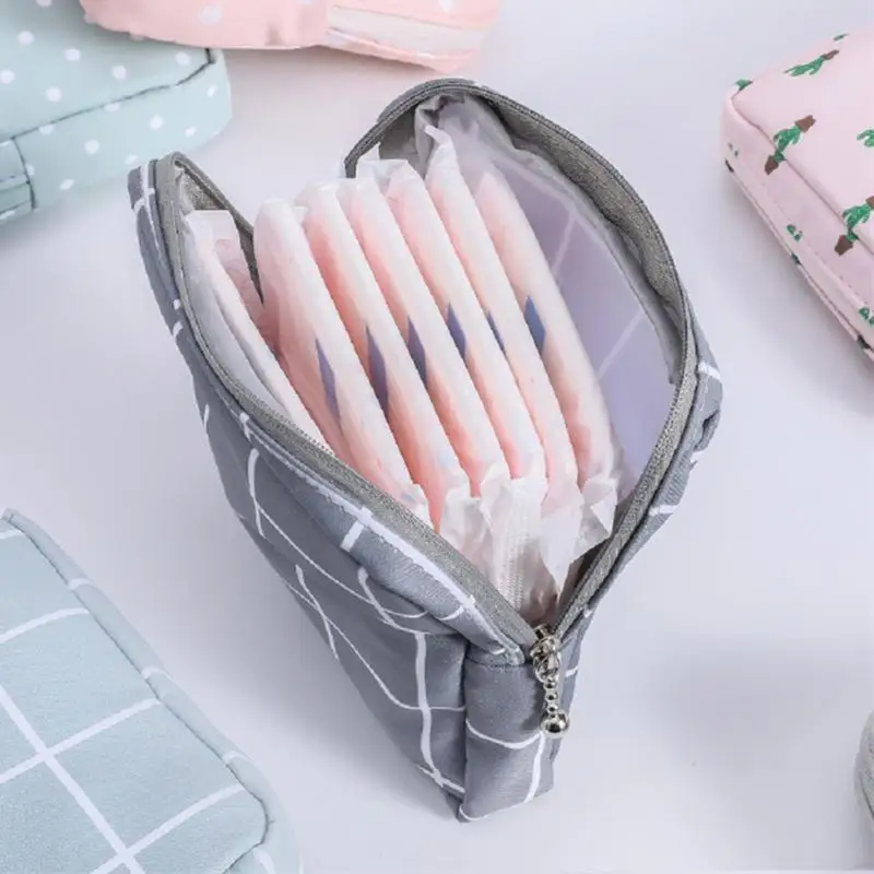 1/3/5PCS Women Tampon Storage Bag Cosmetic Bag Portable Travel Outdoor For Women Sanitary Pad Pouch Organizer