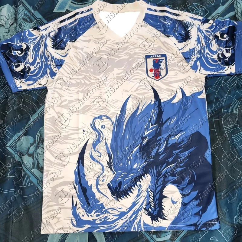 

Summer Japanese Football Suit Special Blue Sakura Dragon Edition 2025 Women Sports T-shirt Breathable Quick Drying Women T-shirt