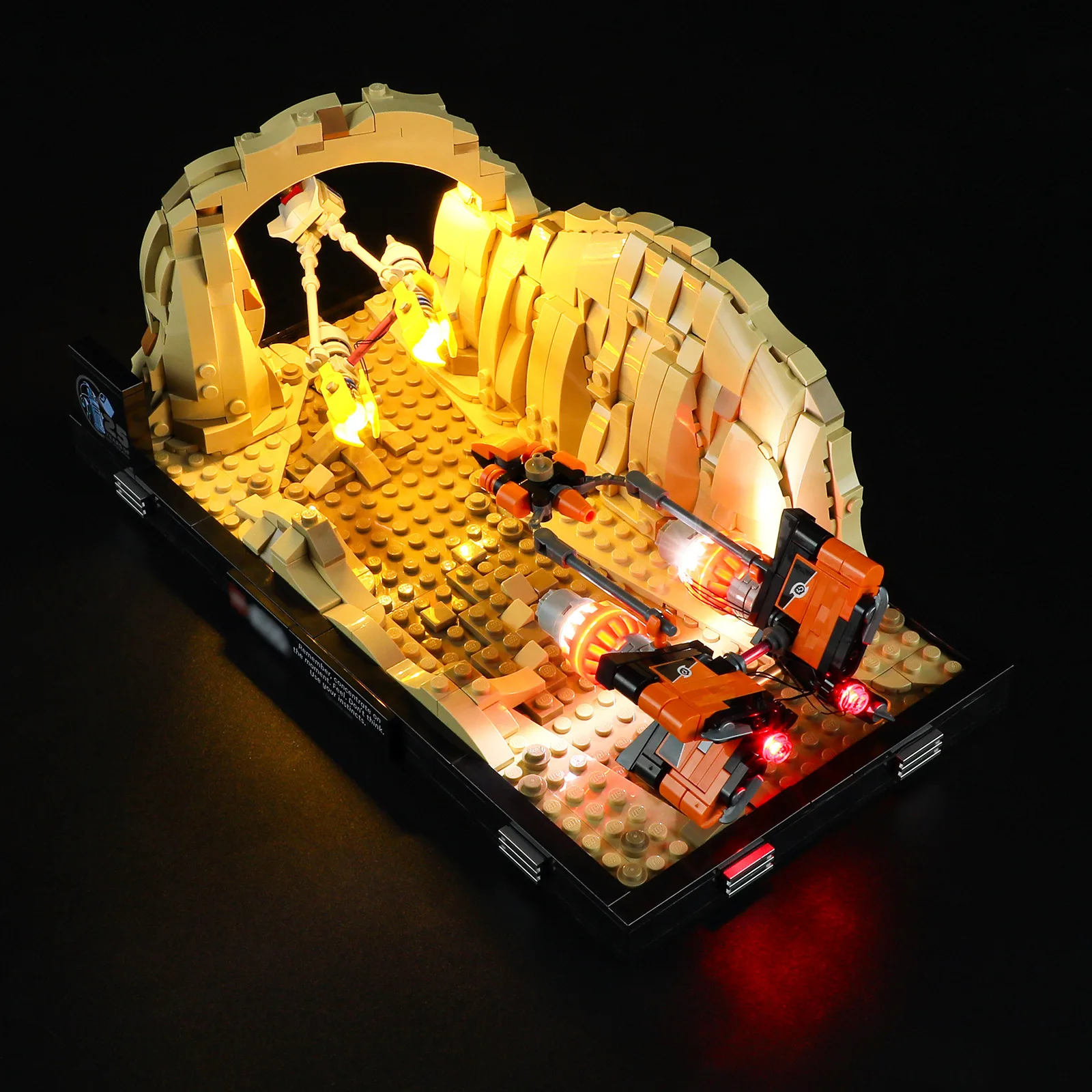 (Only LED Light No Bricks)  75380 Mos Espa Podrace Diorama Star Ideas (Not Include Building Blocks Bricks Kits Sets Model)