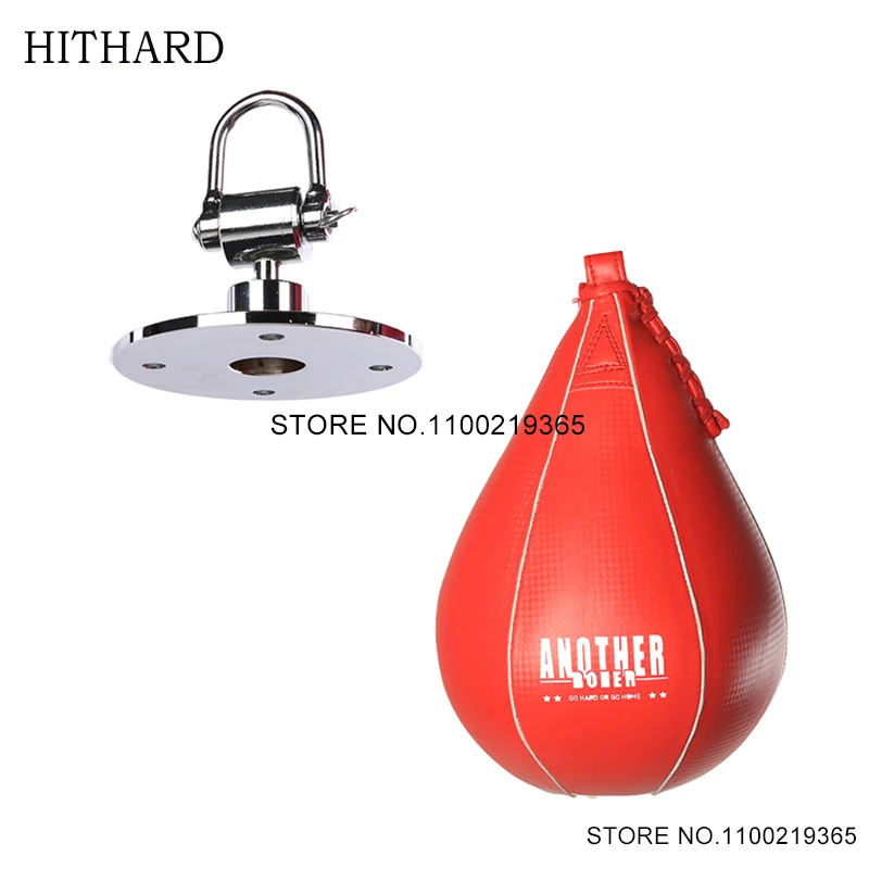 Boxing Pear Speed Ball Swivel Muay Thai Kickboxing Training Speed Ball Leather Reflex MMA Hanging Punching Bag Boxing Equipment