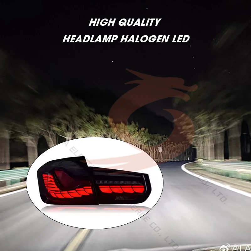 الضوء الخلفي عالي الجودة لسيارات BMW 3 Series F30 F35 2012-2018 GTS الضوء الخلفي التنين مقياس نمط الضوء الخلفي اكسسوارات السيارات 12-18