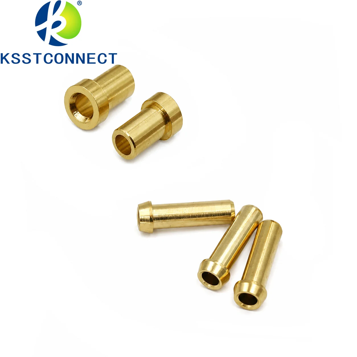 50pcs Gold Plated Brass Uninsulated 2mm PCB Jack Rigid Socket for PCB Mount solder type 2mm press-in machined brass socket