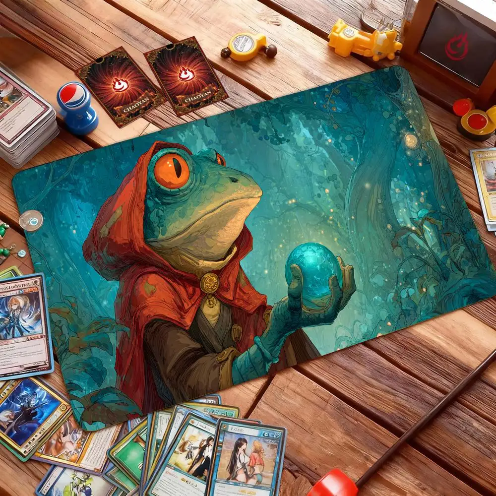 

Firefly Forest Frog Wizard Magic Card Battle Mat MTG Playmat Anti-slip Base 35X60CM gathering gaming mats Board Game Mat for TCG