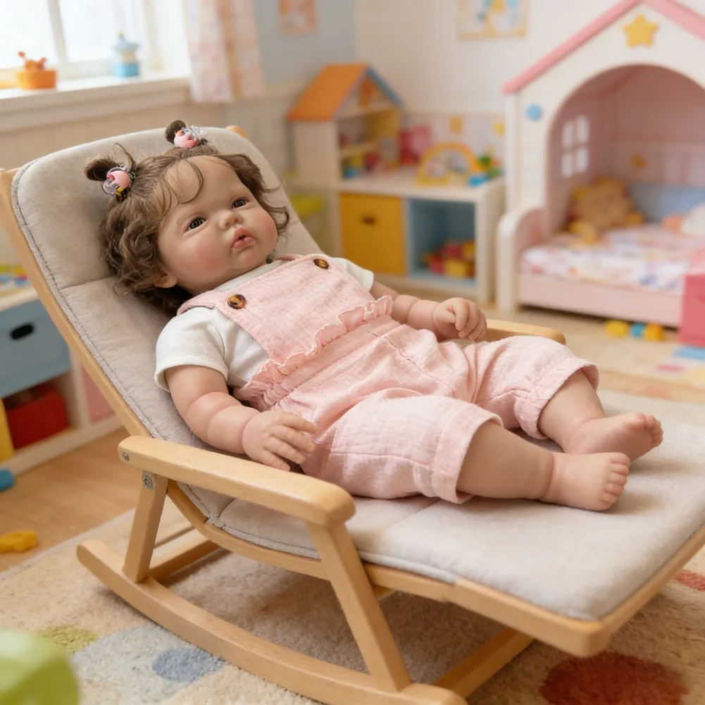 60CM Big Size Reborn Toddler Baby Doll Awake Pickle Lovely Princess Girl with Visible Veins Soft Touch Real Looking Baby Dolls