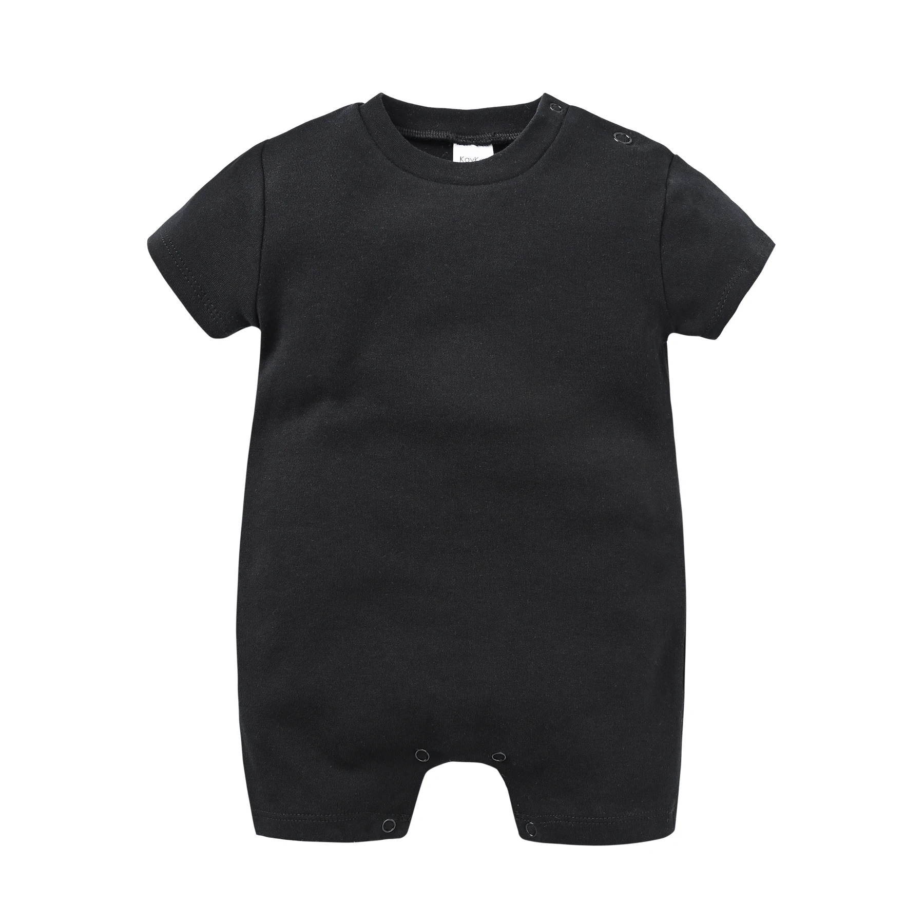 Kavkas Baby Boy Girls Romper Short Sleeve Summer Newborn Cotton Clothes 0-12 Months White Black Design Infant Costume